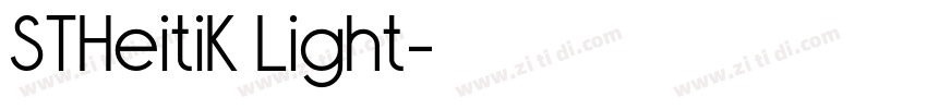 STHeitiK Light字体转换